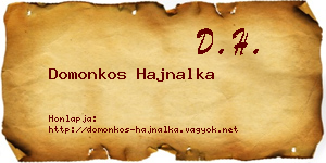 Domonkos Hajnalka névjegykártya